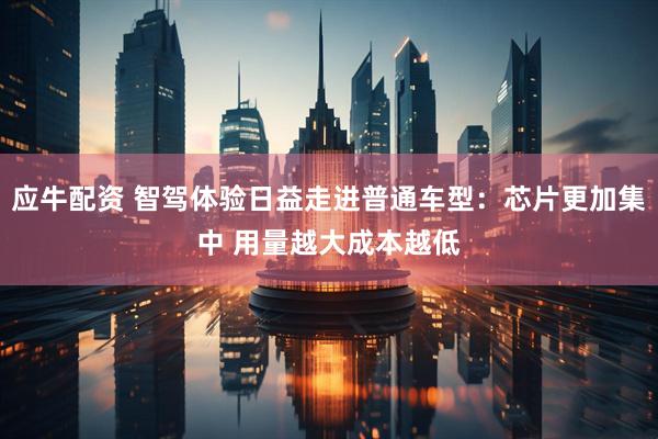 应牛配资 智驾体验日益走进普通车型：芯片更加集中 用量越大成本越低